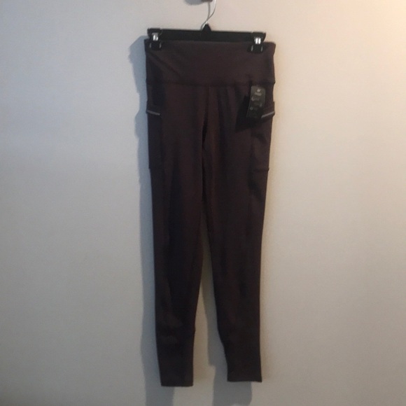 Yitong brown athletic yoga stretch pants women’s size small NWT - Picture 1 of 4